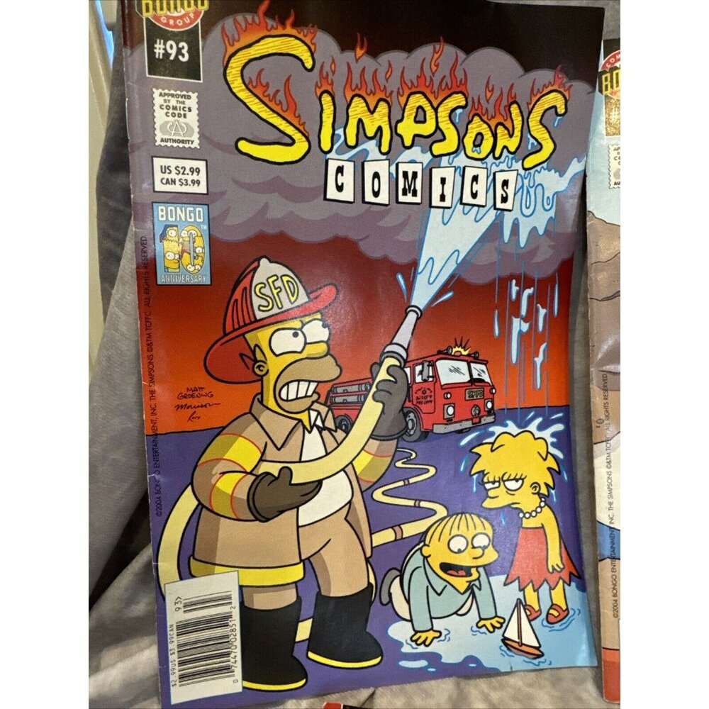 Simpsons‎ Comics #93 Bongo Comics Fire Fighter Homer